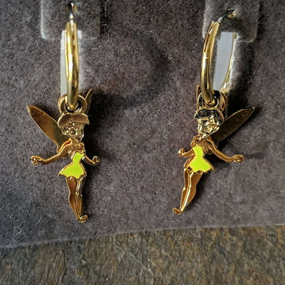 Tinkerbell Gold Dangle Earrings